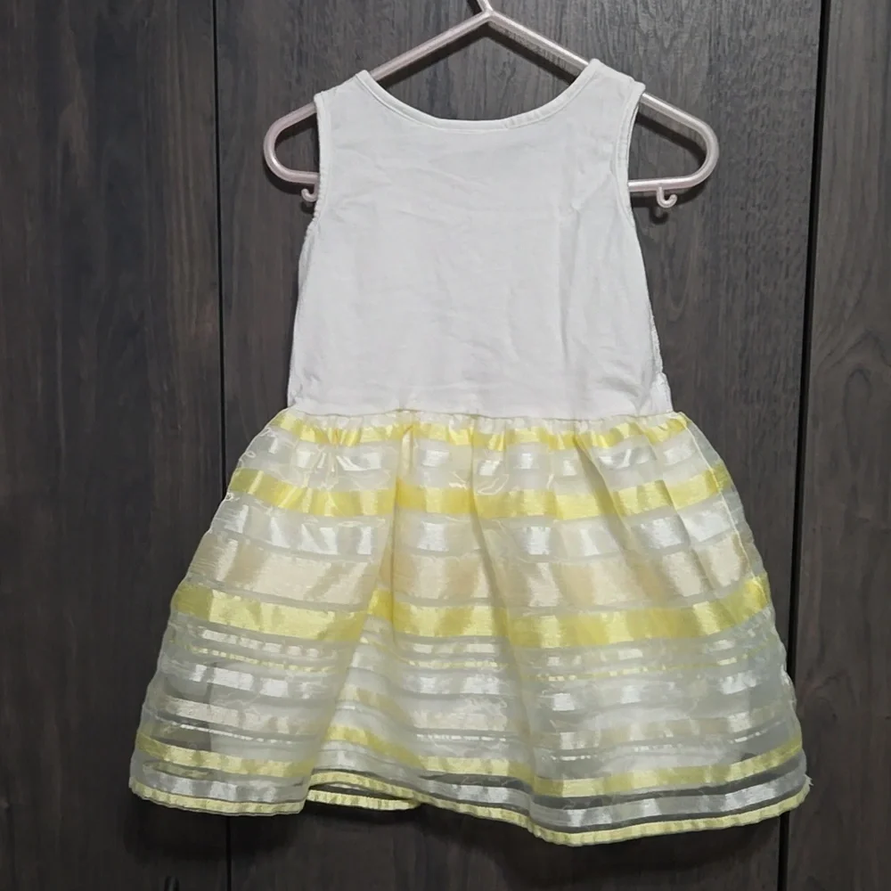 The Children's Place White and Yellow Formal Dress
